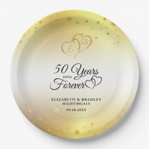 50e Jubileum Gold Hart 50 JAAR IN HET BUITENLAND Papieren Bordje