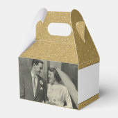 50e Jubileum Gold Heart Confetti Wedding Photo Bedankdoosjes (Achterkant)