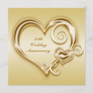 50e Jubileum Gold Heart Kaart