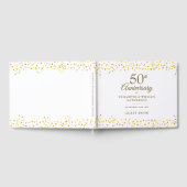 50e Jubileum Gold Hearts Confetti Gastenboek (Volledig)