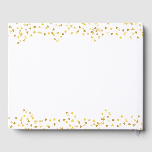 50e Jubileum Gold Hearts Confetti Gastenboek (Achterkant)