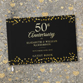 50e Jubileum Gold Hearts Confetti Gastenboek