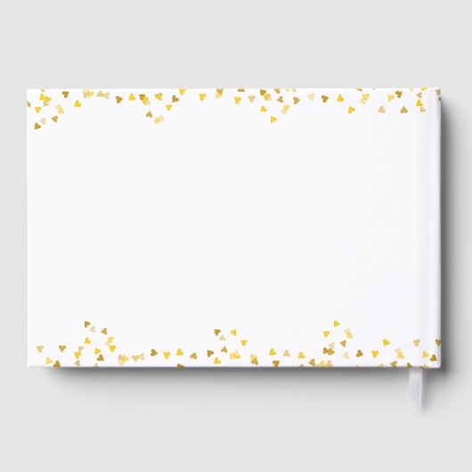 50e Jubileum Gold Hearts Confetti Gastenboek (Achterkant)