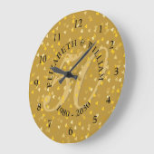 50e Jubileum Gold Hearts Confetti Grote Klok (Hoek)