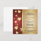 50e Jubileum Gold Hearts Kaart (Voorkant / Achterkant)