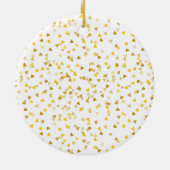 50e Jubileum Gold Hearts Keramisch Ornament (Achterkant)