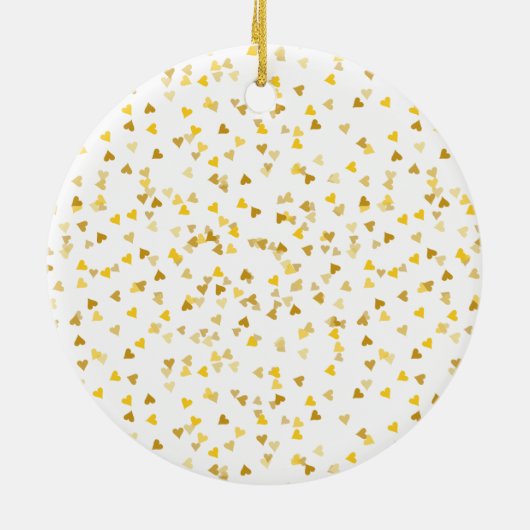 50e Jubileum Gold Hearts Keramisch Ornament (Achterkant)