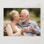 50e Jubileum Gold Hearts Save the Date 2 Photo Aankondigingskaart (Achterkant)