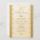 50e Jubileum Gold Invitation Kaart (Voorkant)