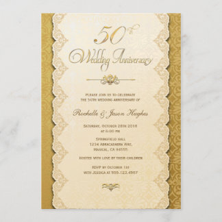 50e Jubileum Gold Invitation Kaart