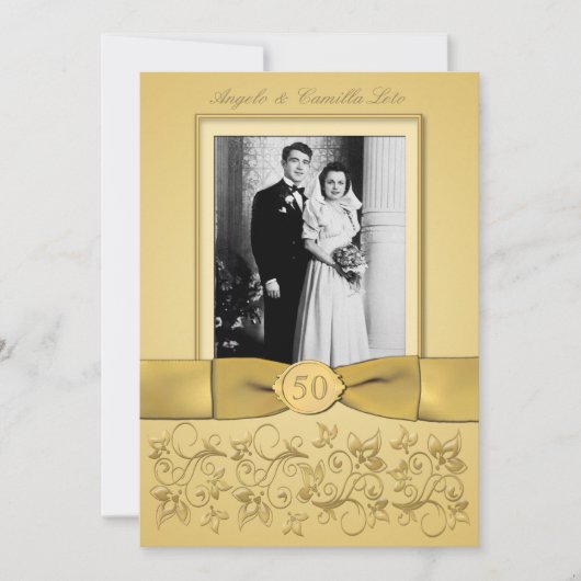 50e Jubileum Gold Invite Kaart (Voorkant)