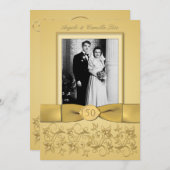 50e Jubileum Gold Invite Kaart (Voorkant / Achterkant)