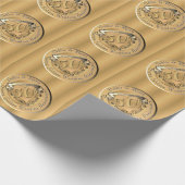50e Jubileum Gold Medal Wrapping Paper Cadeaupapier (Hoek)