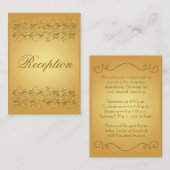 50e Jubileum Gold op Gold Reception Card Informatiekaartje (Voorkant / Achterkant)