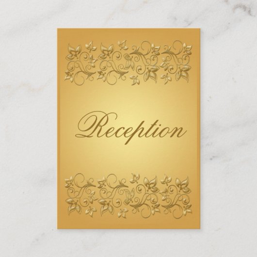 50e Jubileum Gold op Gold Reception Card Informatiekaartje (Voorkant)