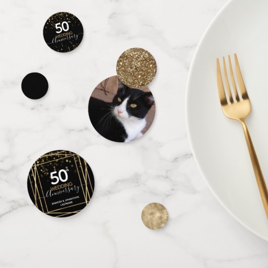 50e Jubileum Gold Photo Confetti (Groep)