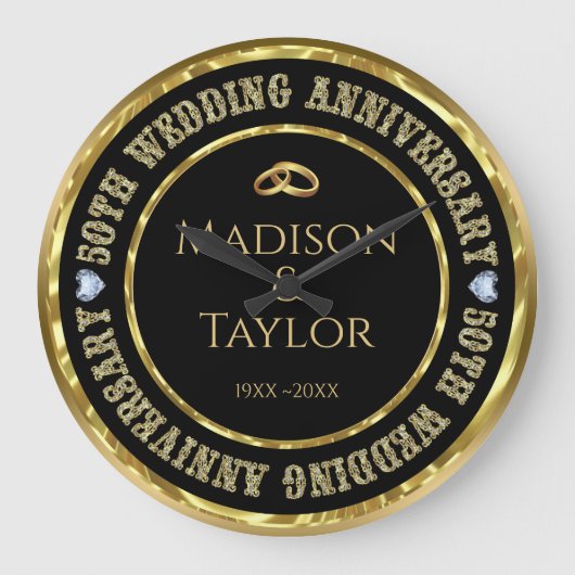 50e Jubileum Gold Rings grote klok (Voorkant)