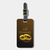 50e Jubileum | Gold Script Bagagelabel (Voorkant verticaal)