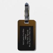 50e Jubileum | Gold Script Bagagelabel (Achterkant verticaal)