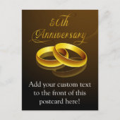 50e Jubileum | Gold Script Briefkaart (Voorkant)