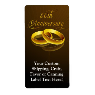 50e Jubileum   Gold Script Etiket