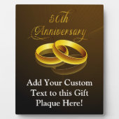 50e Jubileum | Gold Script Fotoplaat (Voorkant)