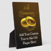 50e Jubileum | Gold Script Fotoplaat (Zijkant)