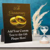 50e Jubileum | Gold Script Fotoplaat (Zijkant)