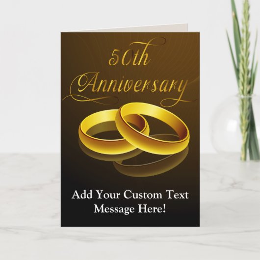 50e Jubileum | Gold Script Kaart (Voorkant)