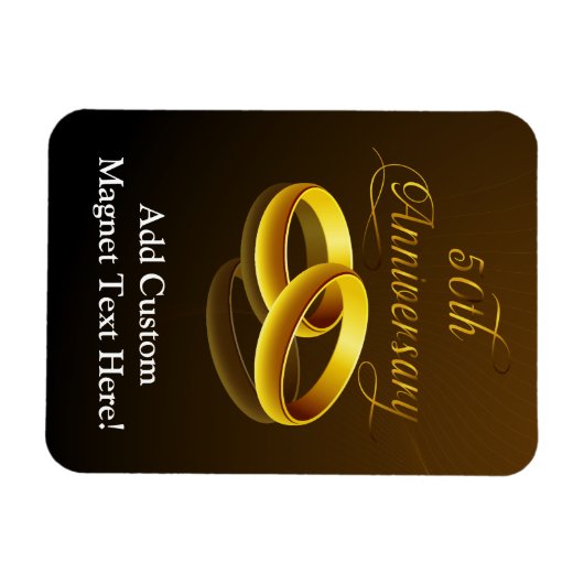 50e Jubileum | Gold Script Magneet (Horizontaal)