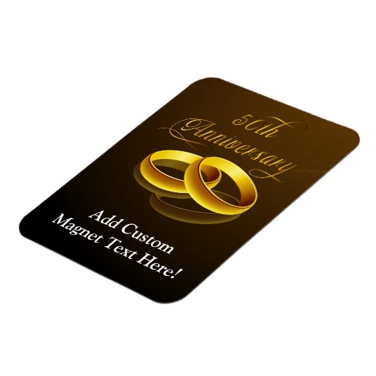 50e Jubileum | Gold Script Magneet (Linkerzijde)