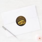 50e Jubileum | Gold Script Ronde Sticker (Envelop)