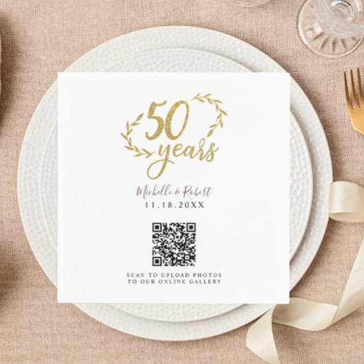 50e Jubileum Gold Share Foto's QR-code Servet