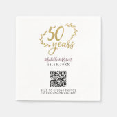 50e Jubileum Gold Share Foto's QR-code Servet (Voorkant)