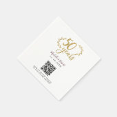 50e Jubileum Gold Share Foto's QR-code Servet (Hoek)
