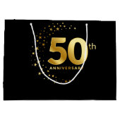 50e Jubileum Gold Sparkle Groot Cadeauzakje (Achterkant)