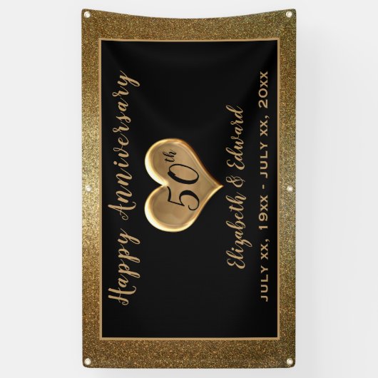 50e Jubileum Gold Sparkle - Hanging Banner