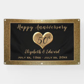 50e Jubileum Gold Sparkle - Hanging Banner