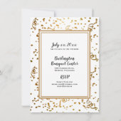 50e Jubileum Gold Sparkle - partijuitnodiging Kaart (Achterkant)