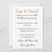 50e Jubileum Gold Sunflower Kaart (Achterkant)