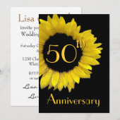 50e Jubileum Gold Sunflower Kaart (Voorkant / Achterkant)