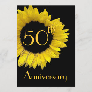 50e Jubileum Gold Sunflower Kaart