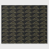 50e Jubileum Gold-tekstontwerp voor bruiloft Cadeaupapier (Vlak)