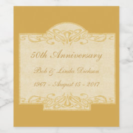 50e Jubileum Gold  Wijn Etiket