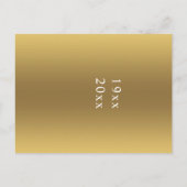 50e Jubileum Golden Floral Save the Date Aankondigingskaart (Achterkant)