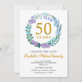 50e Jubileum Golden Floral verander de datum (Voorkant)