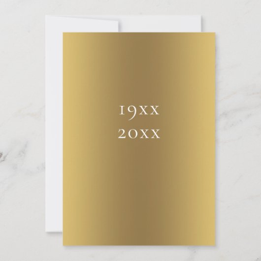 50e Jubileum Golden Floral verander de datum (Achterkant)