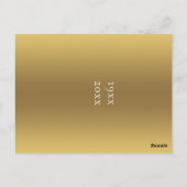 50e Jubileum Golden Floral verander de datum Briefkaart (Achterkant)