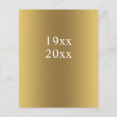 50e Jubileum Golden Floral Wreath Invitation (Achterkant)