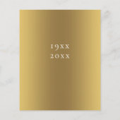 50e Jubileum Golden Floral Wreath Invitation (Achterkant)